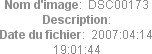 Nom d'image:  DSC00173
Description:  
Date du fichier:  2007:04:14 19:01:44