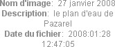 Nom d'image:  27 janvier 2008
Description:  le plan d'eau de Pazarel
Date du fichier:  2008:01:28 12:47:05