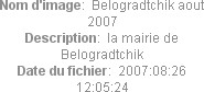 Nom d'image:  Belogradtchik aout 2007
Description:  la mairie de Belogradtchik
Date du fichier:  2007:08:26 12:05:24